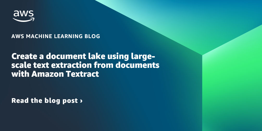 Create a document lake using largescale text extraction from documents