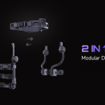 Ascentiz BodyOS modular exoskeleton platform showing interchangeable hip and knee assistance modules on a single lightweight frame