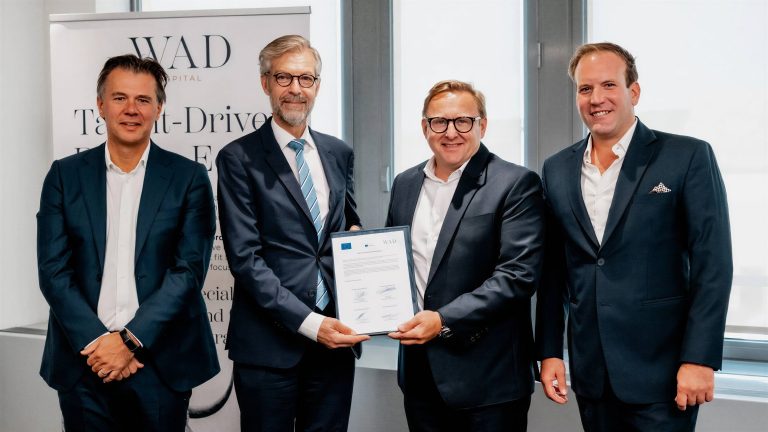 Christopher Tournis Gamble, Steven Coppens and Alain Brossé of WAD Capital – announcing debut fund first close