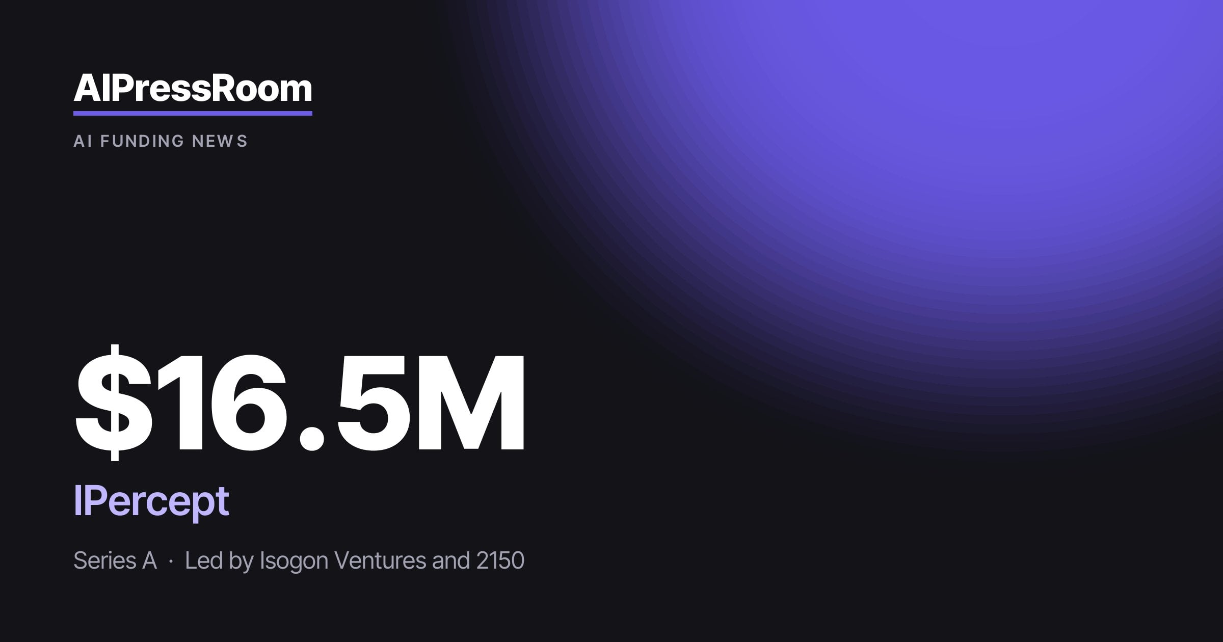 IPercept raises $16.5M