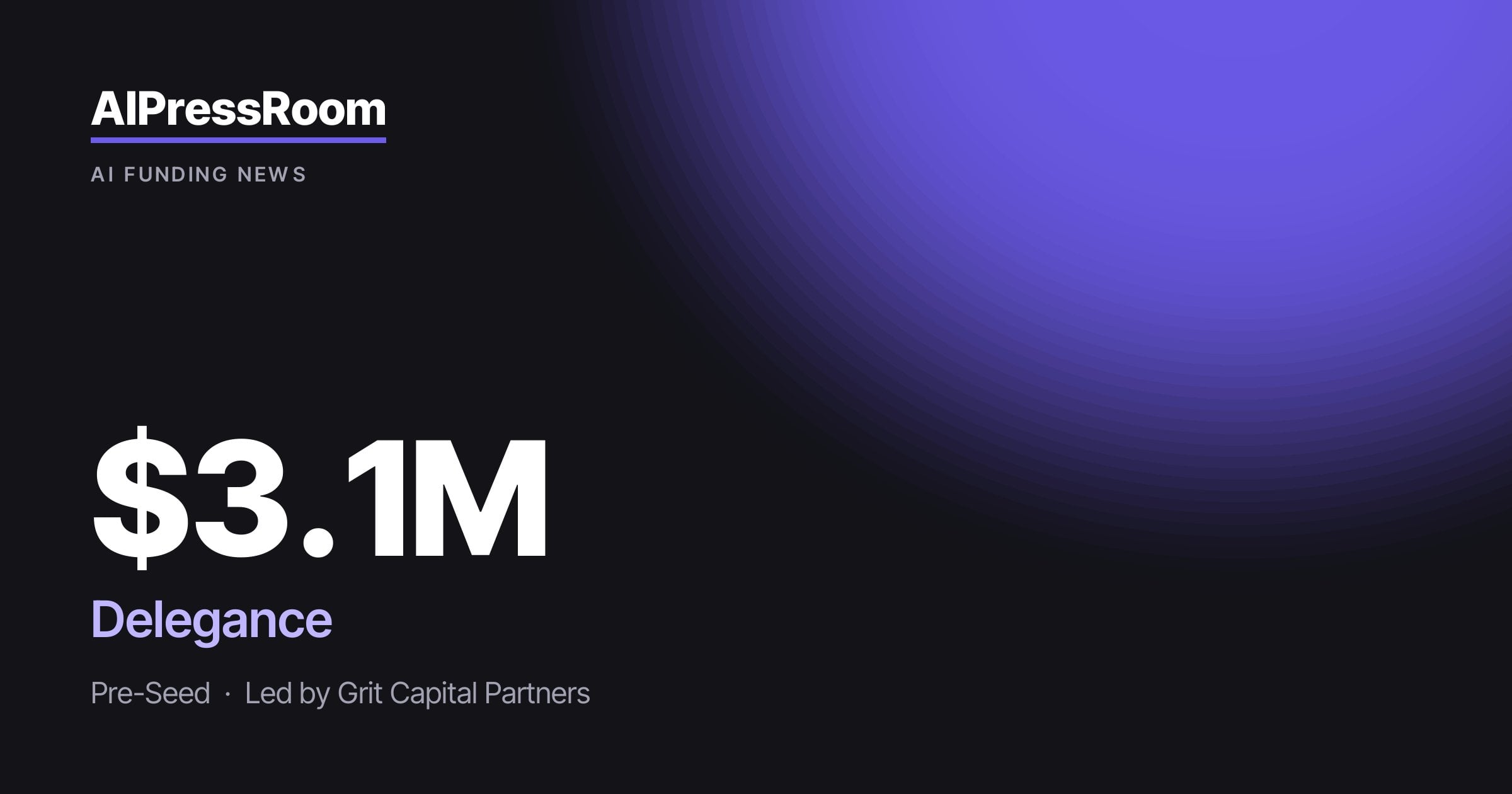 Delegance raises $3.1M