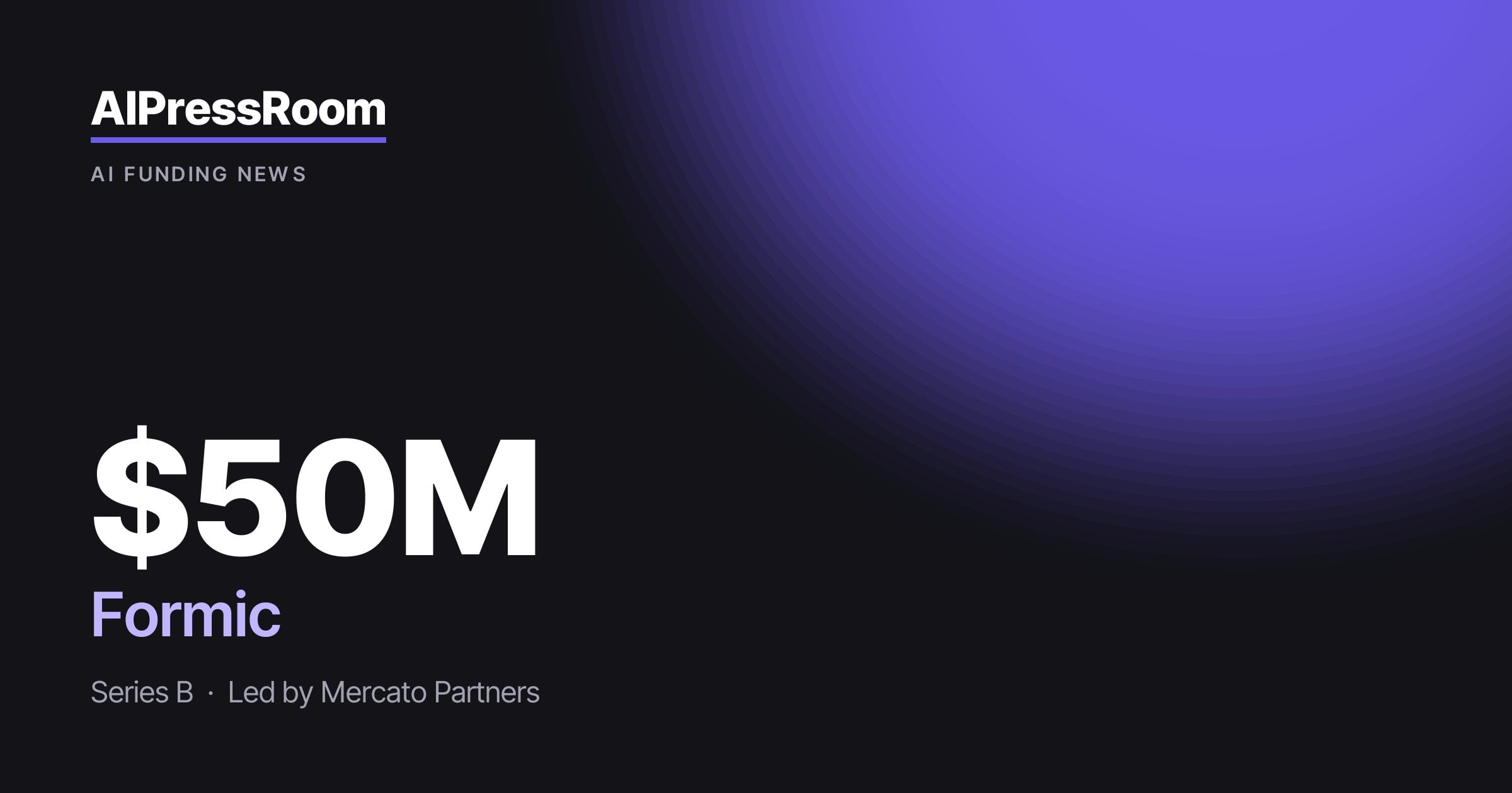 Formic raises $50M