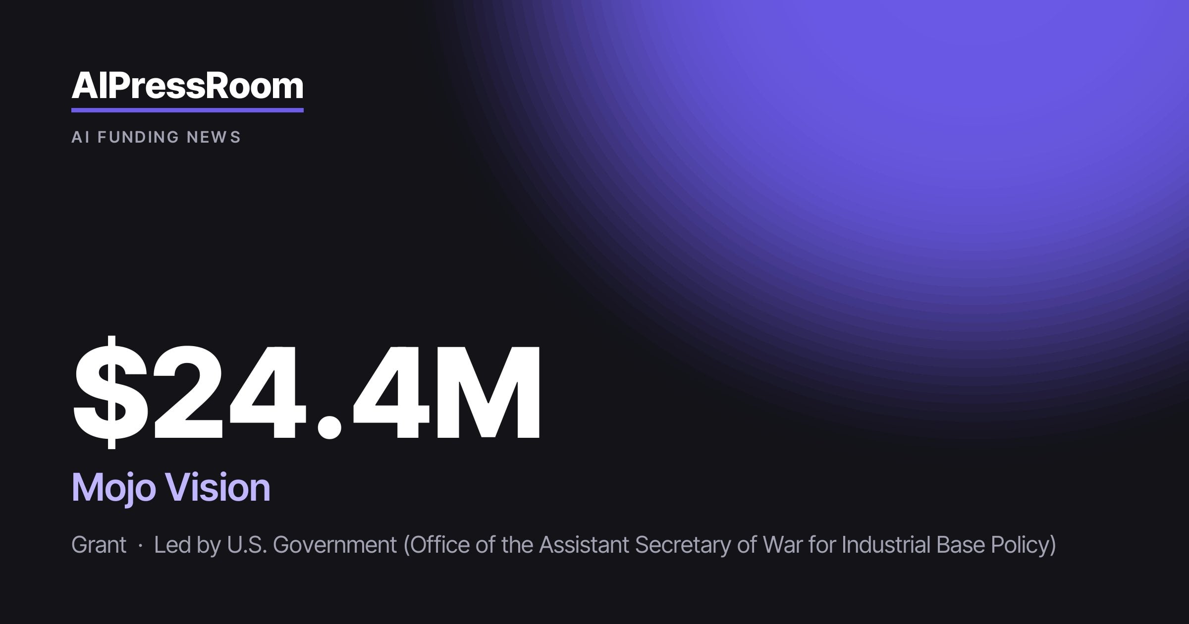 Mojo Vision raises $24.4M