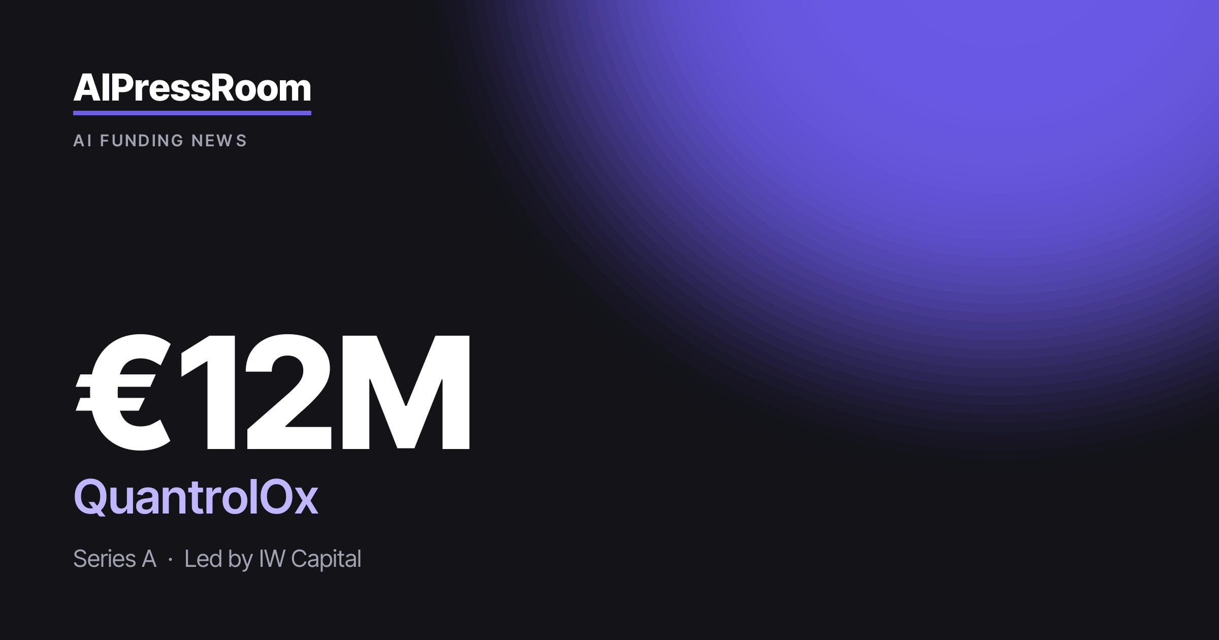 QuantrolOx raises €12M