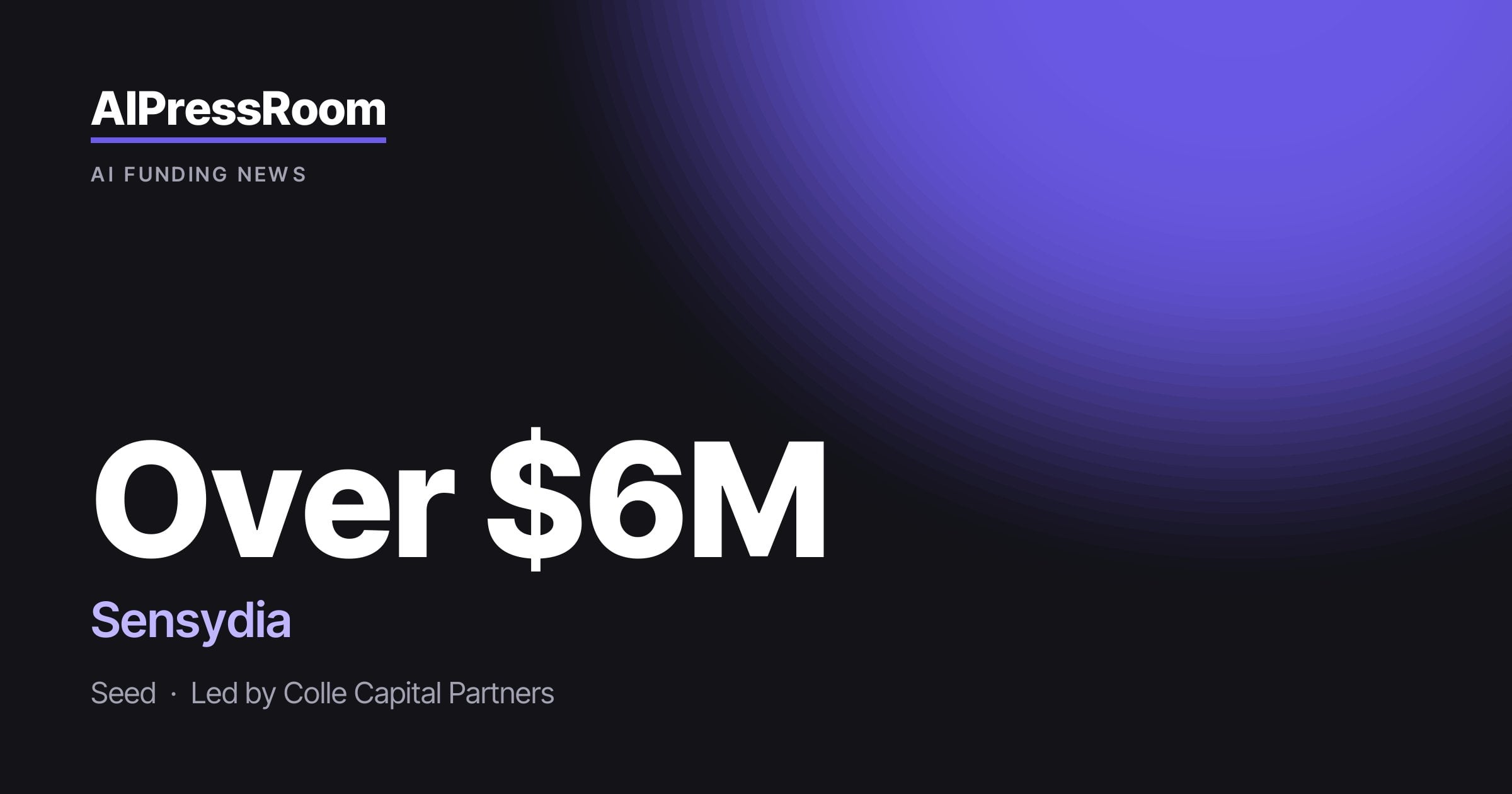 Sensydia raises Over $6M