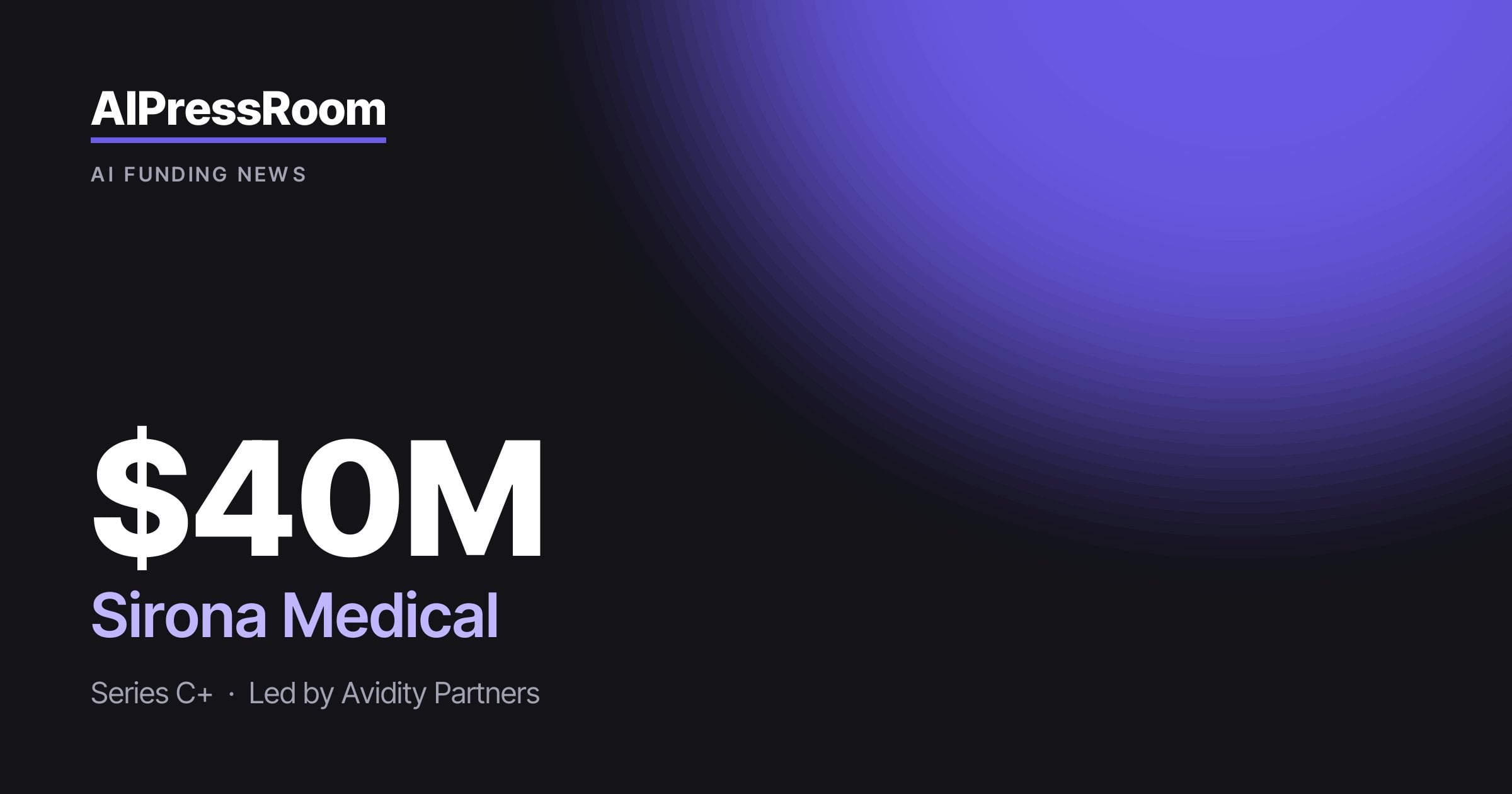 Sirona Medical raises $40M